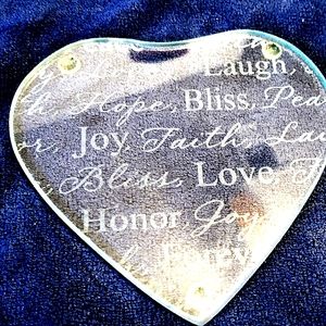 Vintage Glass Heart Coaster/Memorabilia from Simply Favours